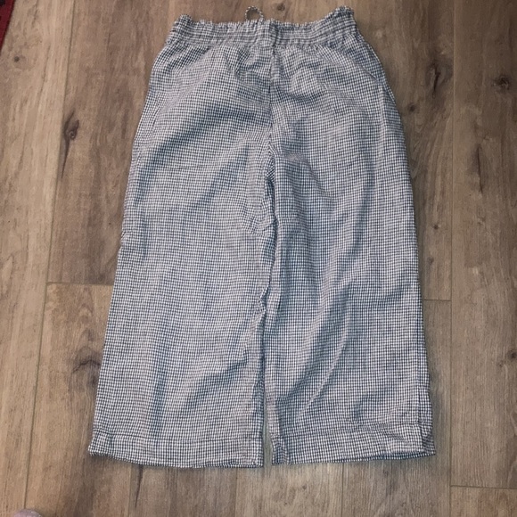 Madewell black and white checkered drawstring wide leg pants size M - Picture 7 of 7